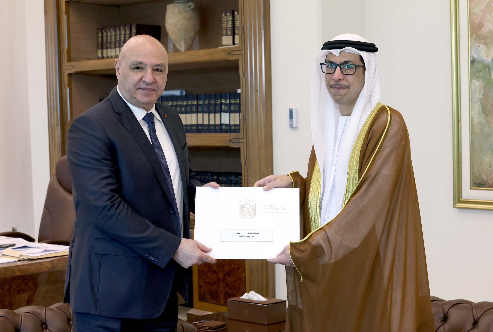 رئيس الجمهورية تلقى دعوة من الرئيس الاماراتي لحضور افتتاح "أسبوع أبو ظبي للاستدامة"  في 12و13 كانون الثاني 2027