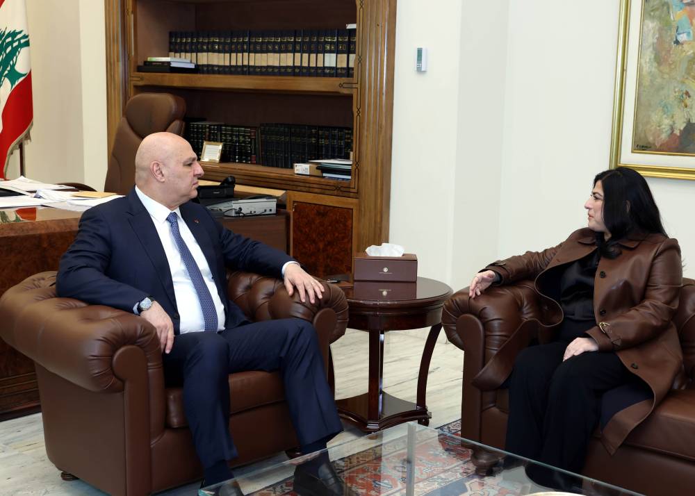 الرئيس عون عرض التطورات الراهنة مع الوزير السابق جريصاتي  واطلع من هبة قواس على ابرز نشاطات المعهد الوطني للموسيقى